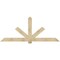 Ekena Millwork Kennewick Rough Sawn Timber Gable Bracket, Douglas Fir, 96"W x 40"H x 2"D x 6"F, 10/12 Pitch GBW096X40X0206KEN00RDF - alternate 1